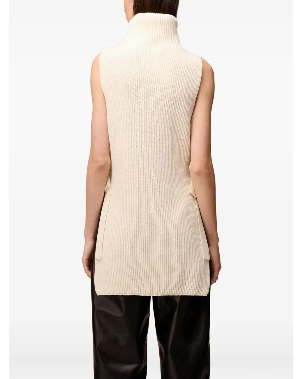 RETORI White Rib-Knit Side-Tie Vest