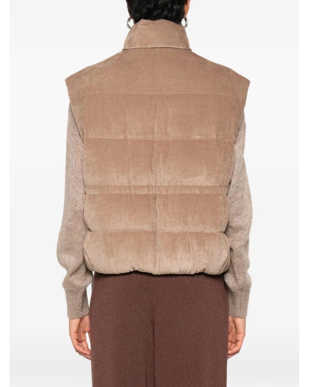 Brunello Cucinelli Brown Down Vest