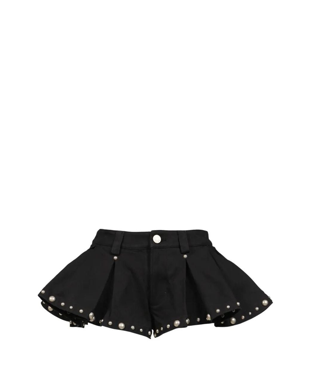 Markgong Black Jupe Ornée De Perles Artificielles