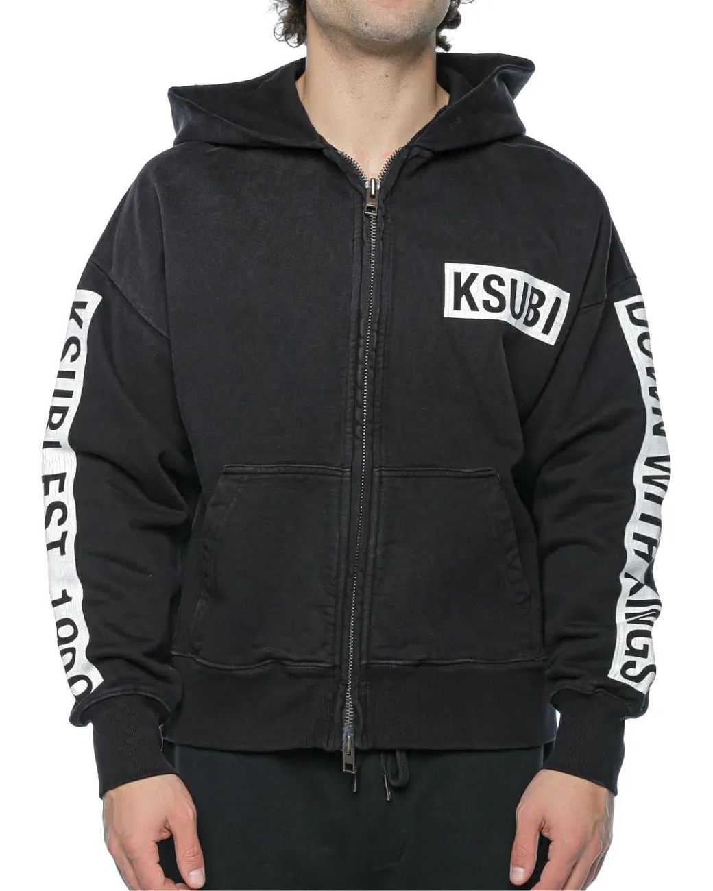 Ksubi Black Kings Halen Zip-Up Hoodie for men