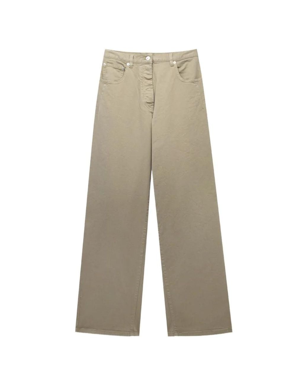 N°21 White Five-Pocket Wide-Leg Trousers