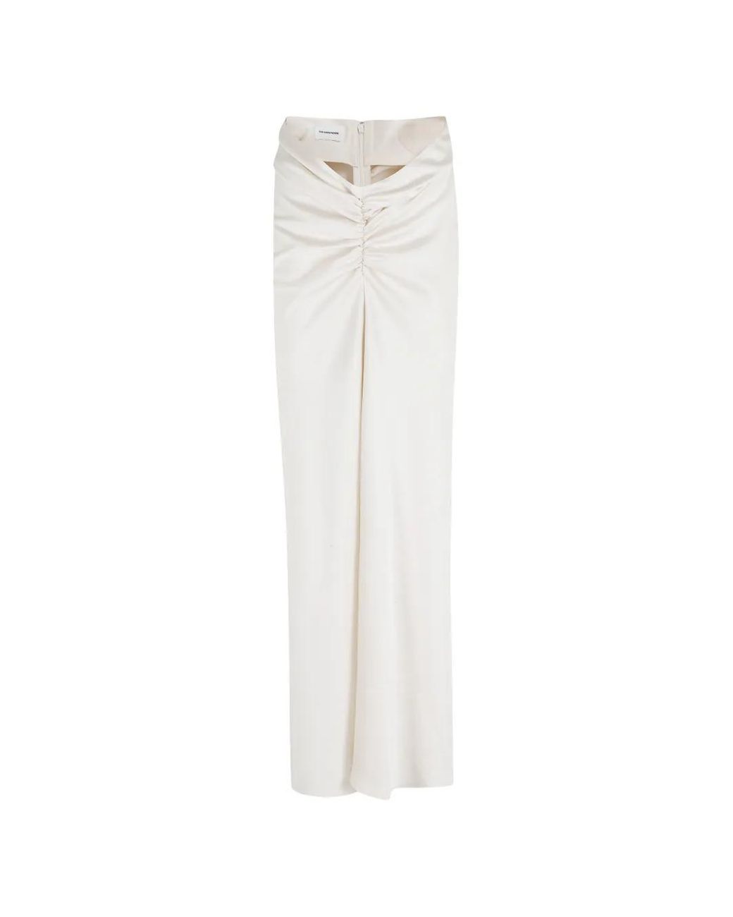 ANDAMANE White Jupe Longue Iris À Fermeture Zippée