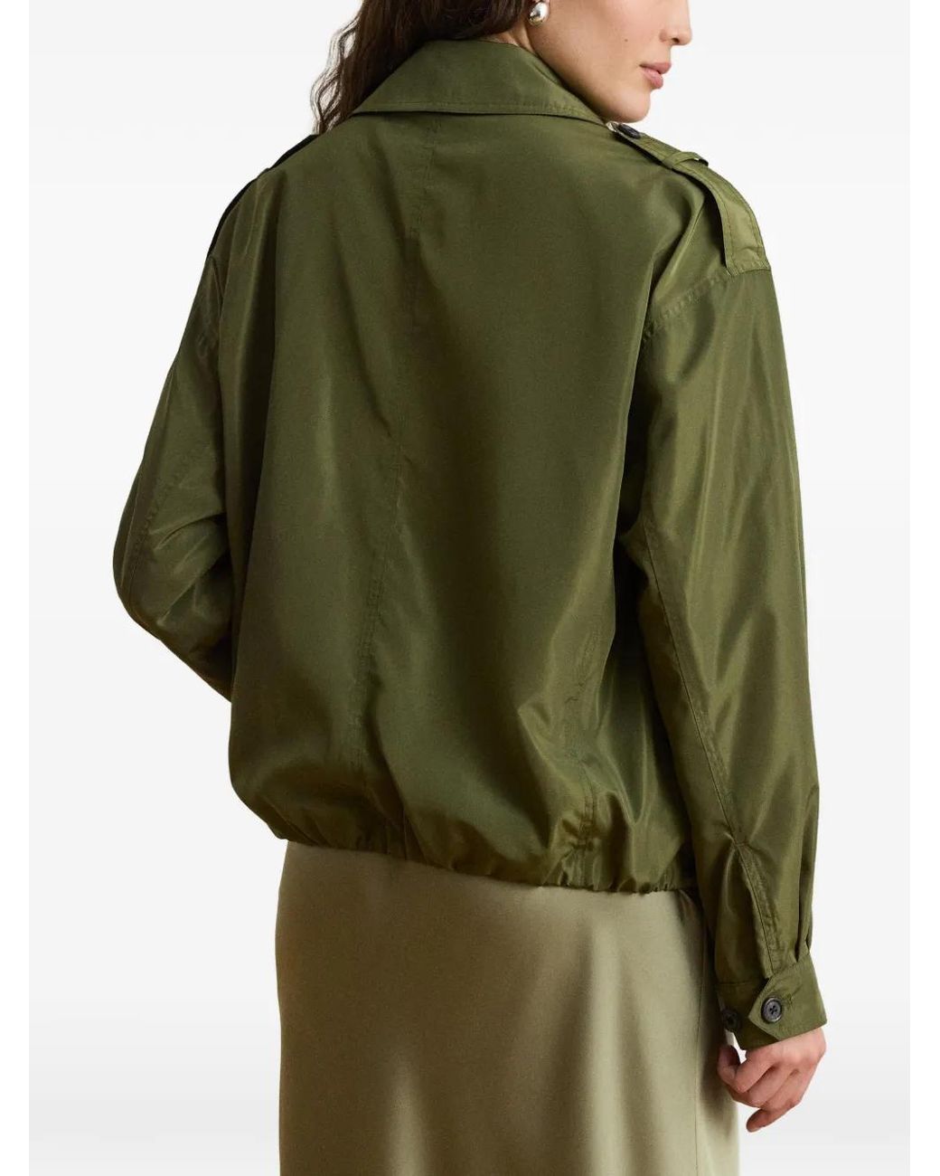 Ralph Lauren Green Utility-Pockets Epaulette Jacket