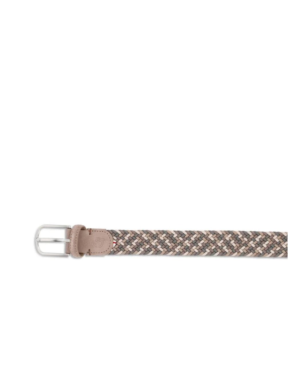 La Boucle White Braided Belt for men