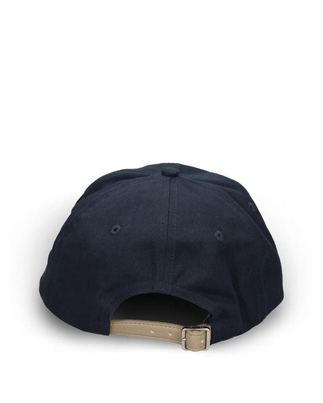 Calvin Klein Blue Mixed Media Colourblock Logo-Patch Baseball Cap for men