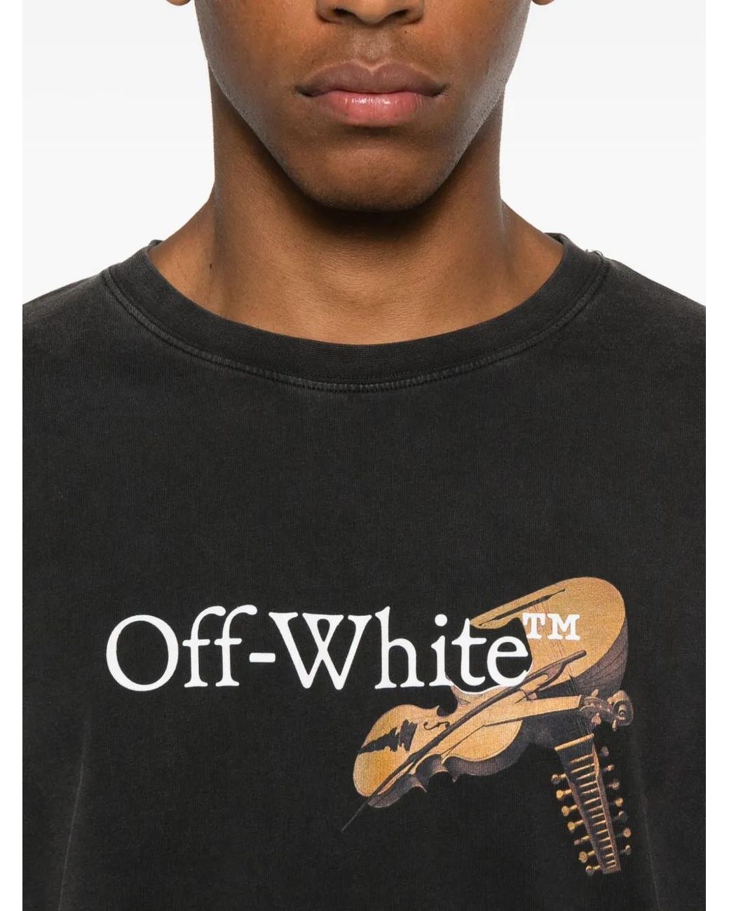 Off-White c/o Virgil Abloh Logo-Print Graphic T-Shirt in Black for