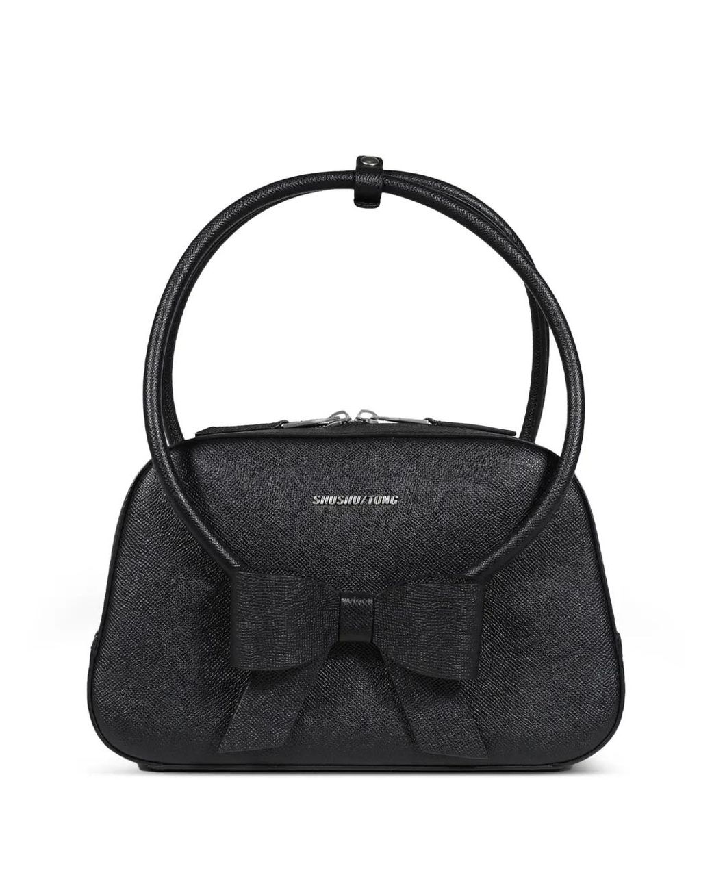 ShuShu/Tong Black Bow-Detail Leather Tote Bag