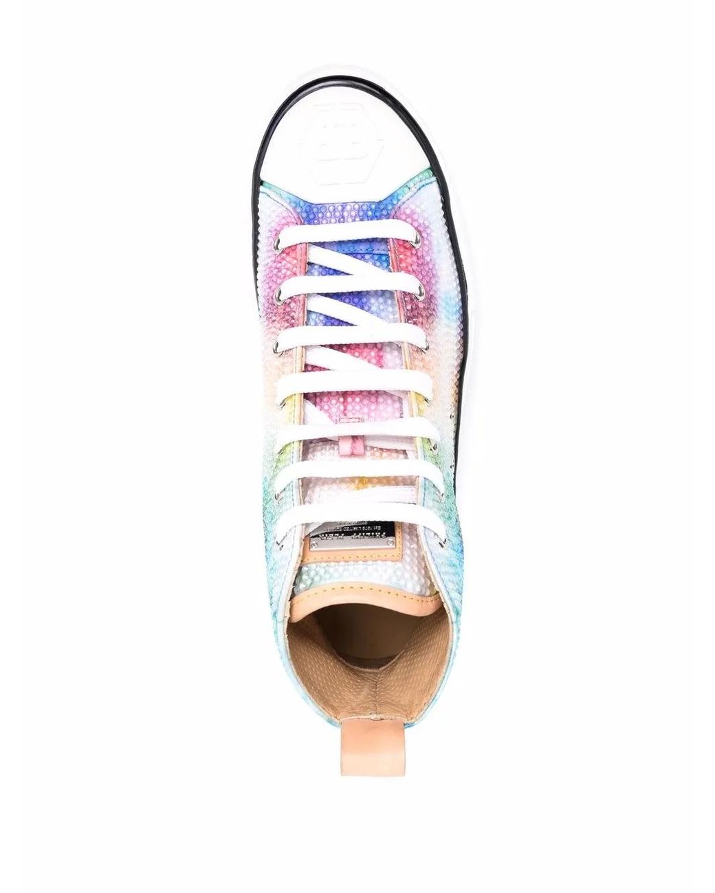Philipp Plein Blue Megastar Tie-Dye High-Top Sneakers