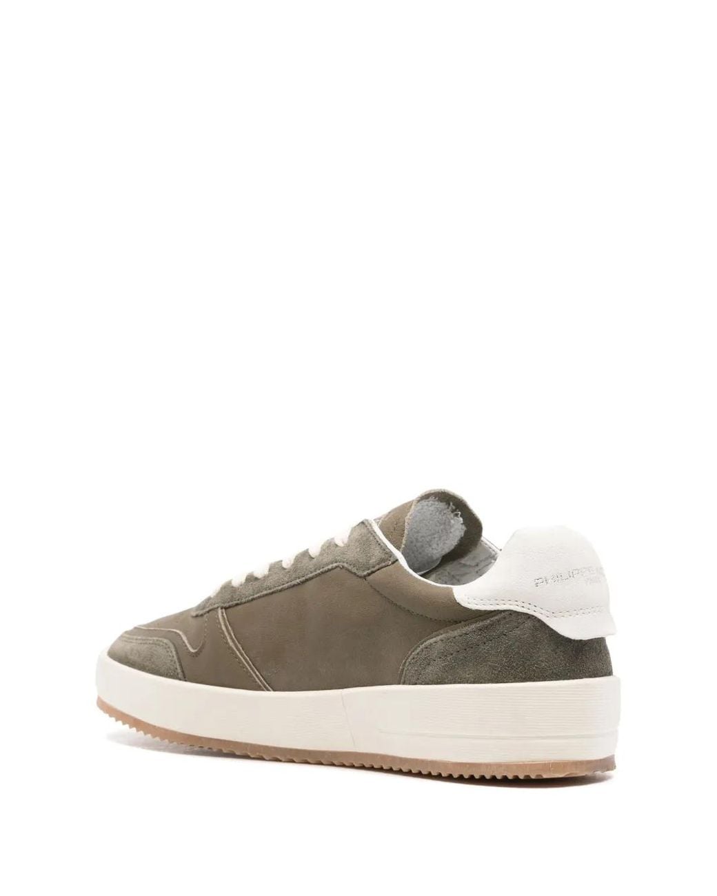 Philippe Model White Nice Logo-Patch Sneakers for men