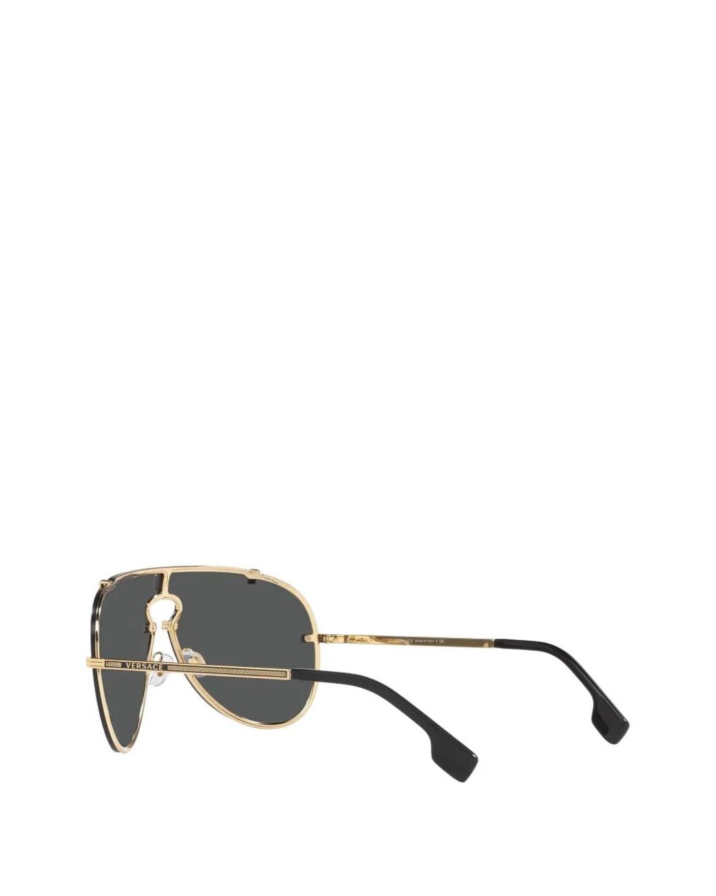 Versace Black Medusa Plaque Pilot Sunglasses for men