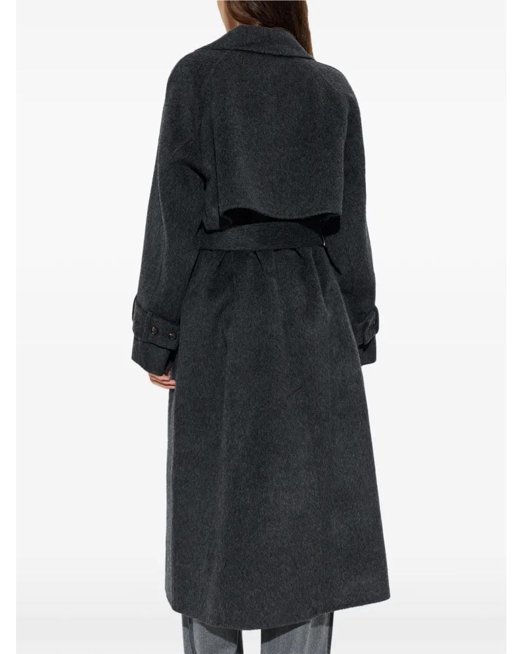Lisa Yang Blue Double Belted Coat