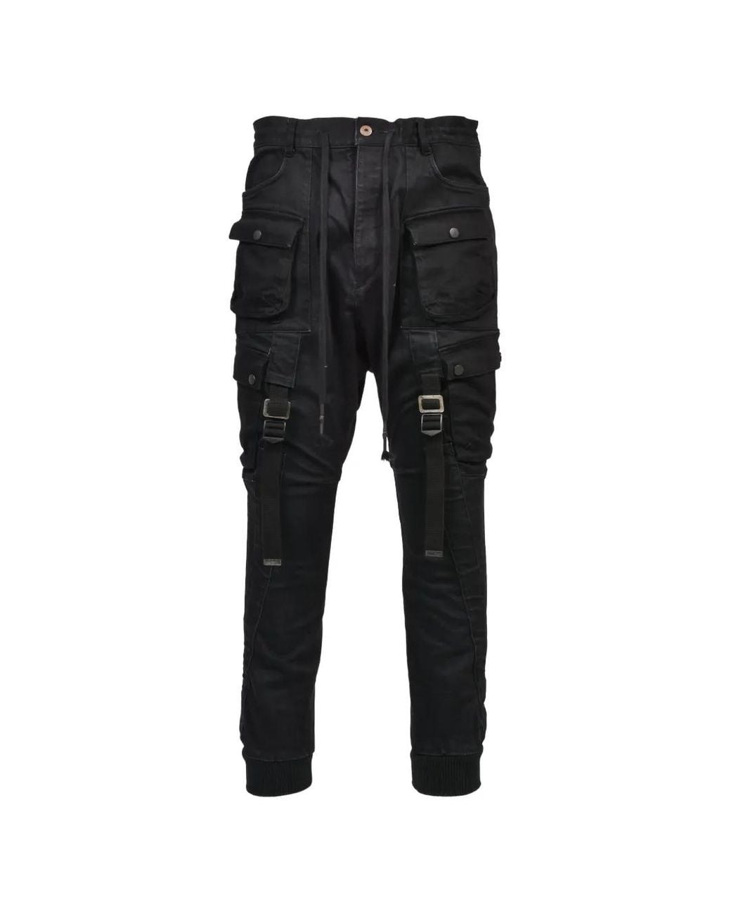 D HYGEN Black Pantalon Cargo À Effet Délavé for men