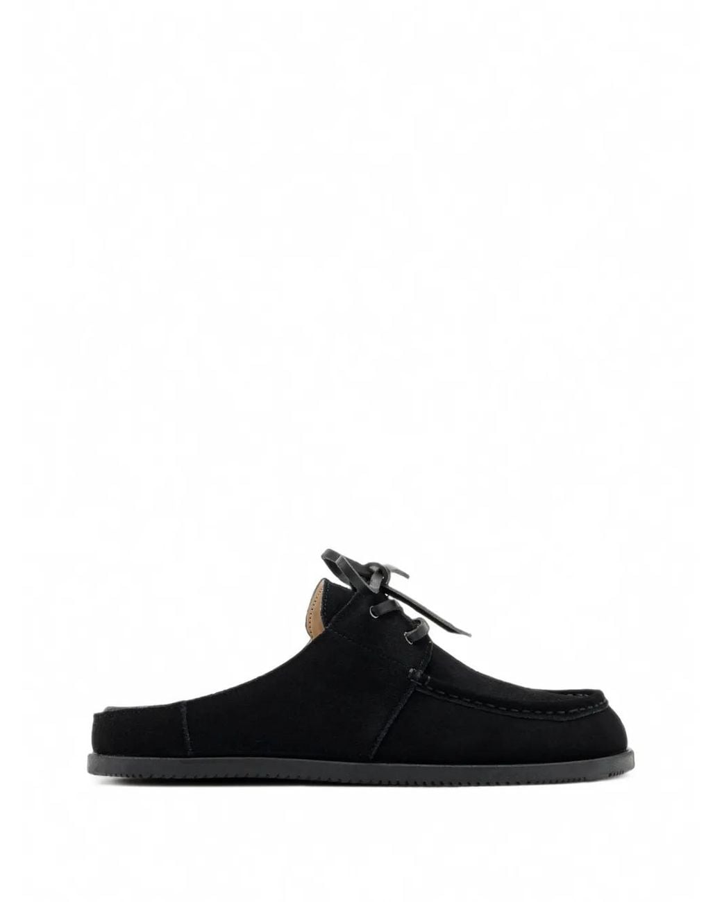 Goodnews Black Kindlin Lace-Up Suede Mules