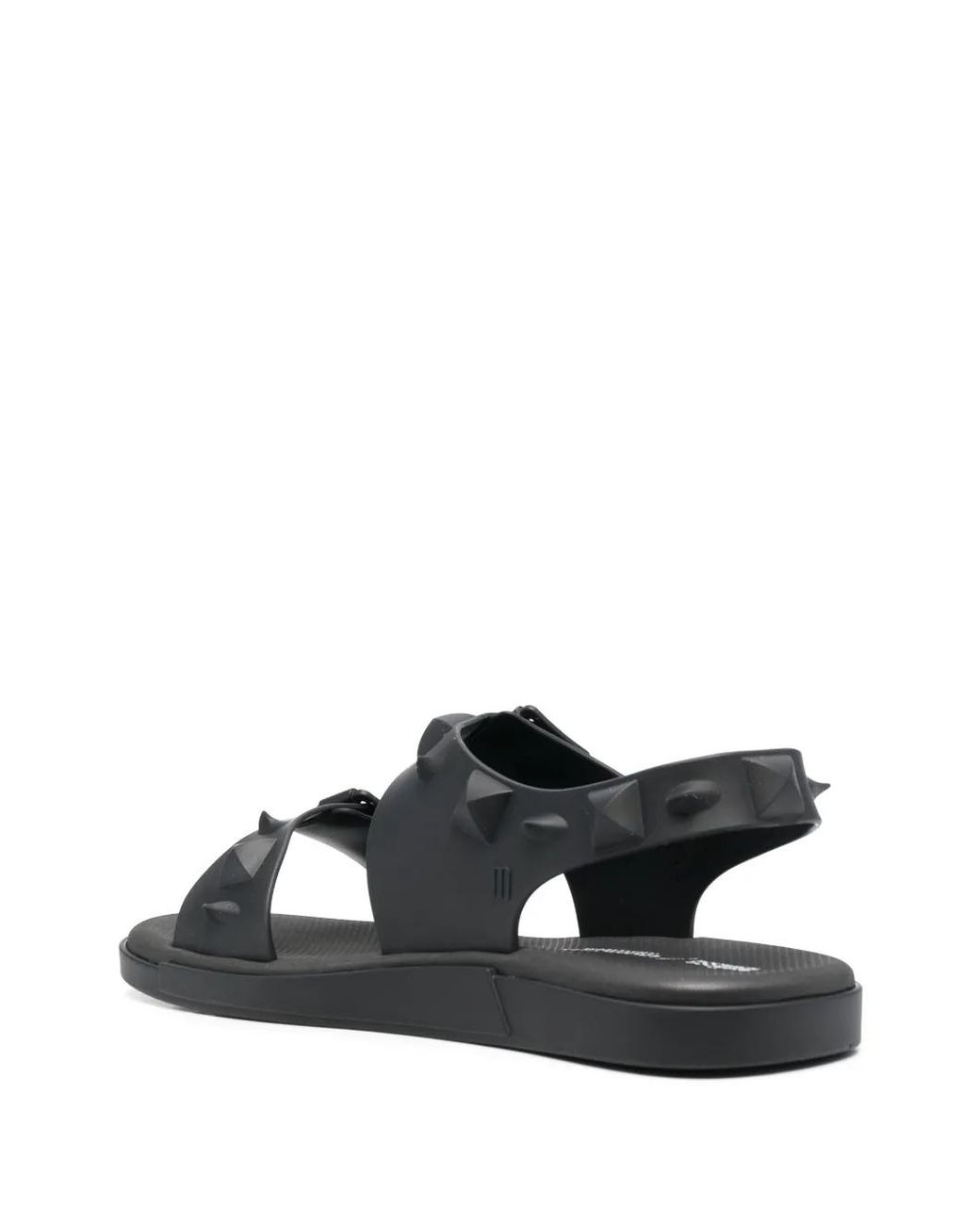 Melissa Black Spike-Stud Flat Sandals