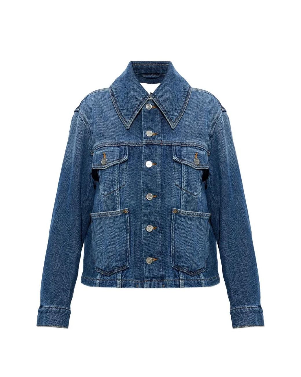 Ganni Blue Pocket Denim Jacket