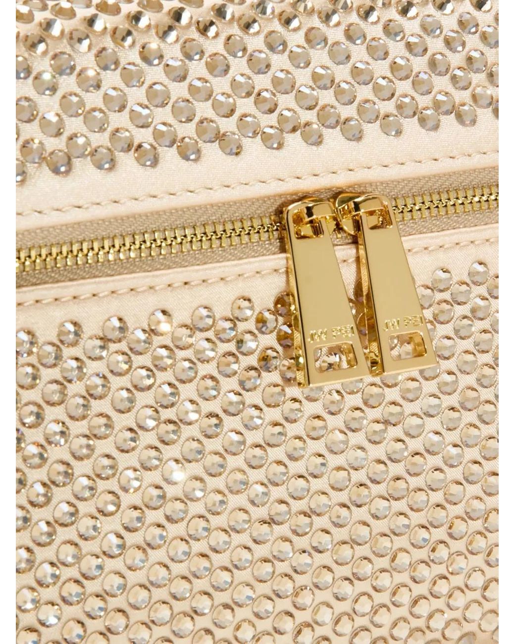 JW PEI Natural Thea Crystal-Embellished Top-Handle Bag