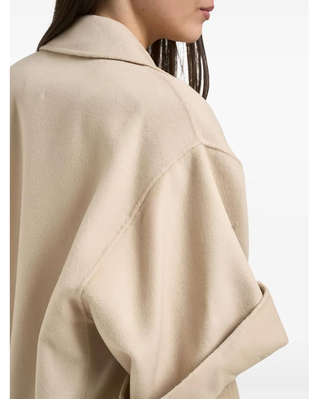 Weekend by Maxmara Natural Double-Breasted Short-Sleeve Coat