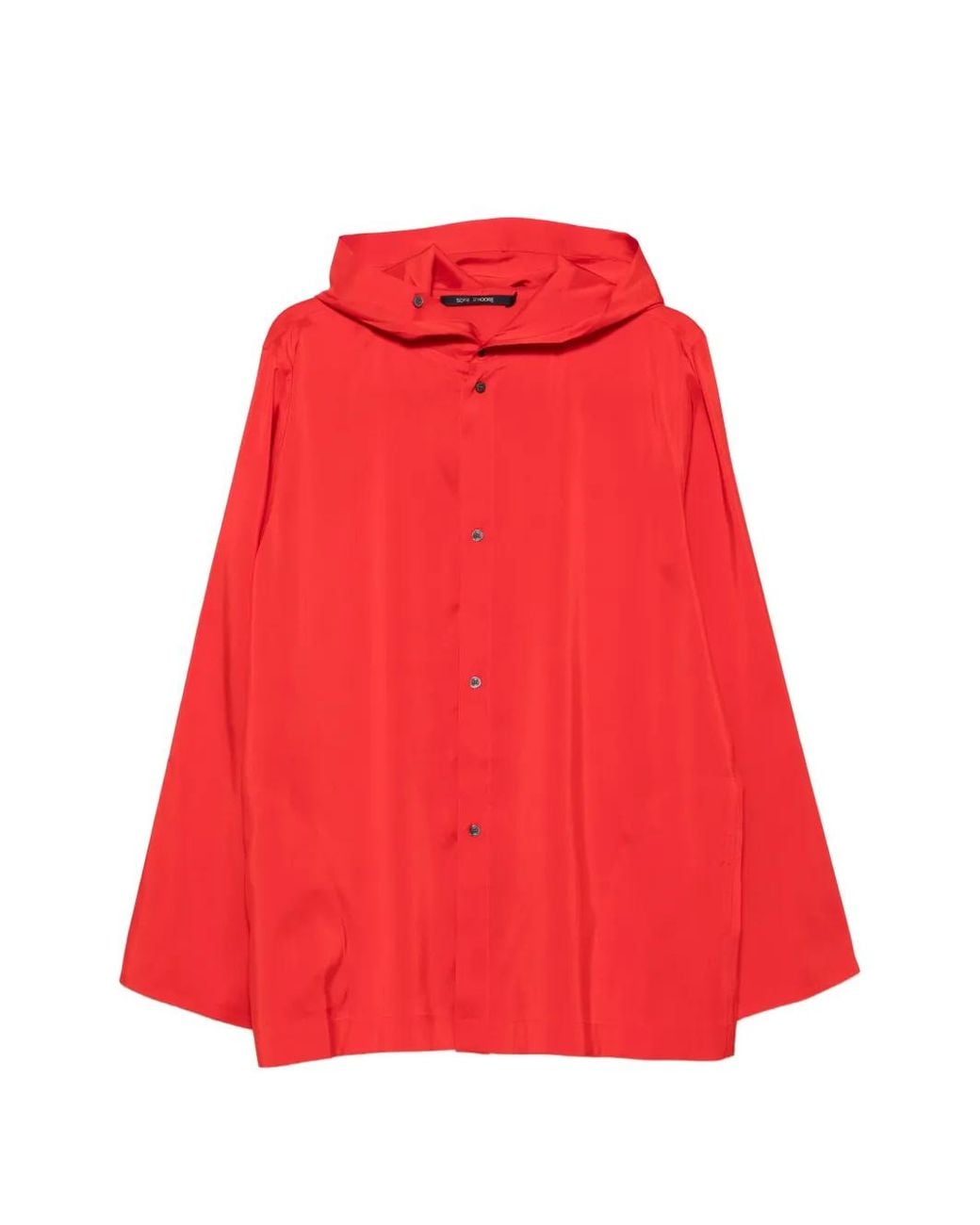 Sofie D'Hoore Red Hooded Button-Up Shirt