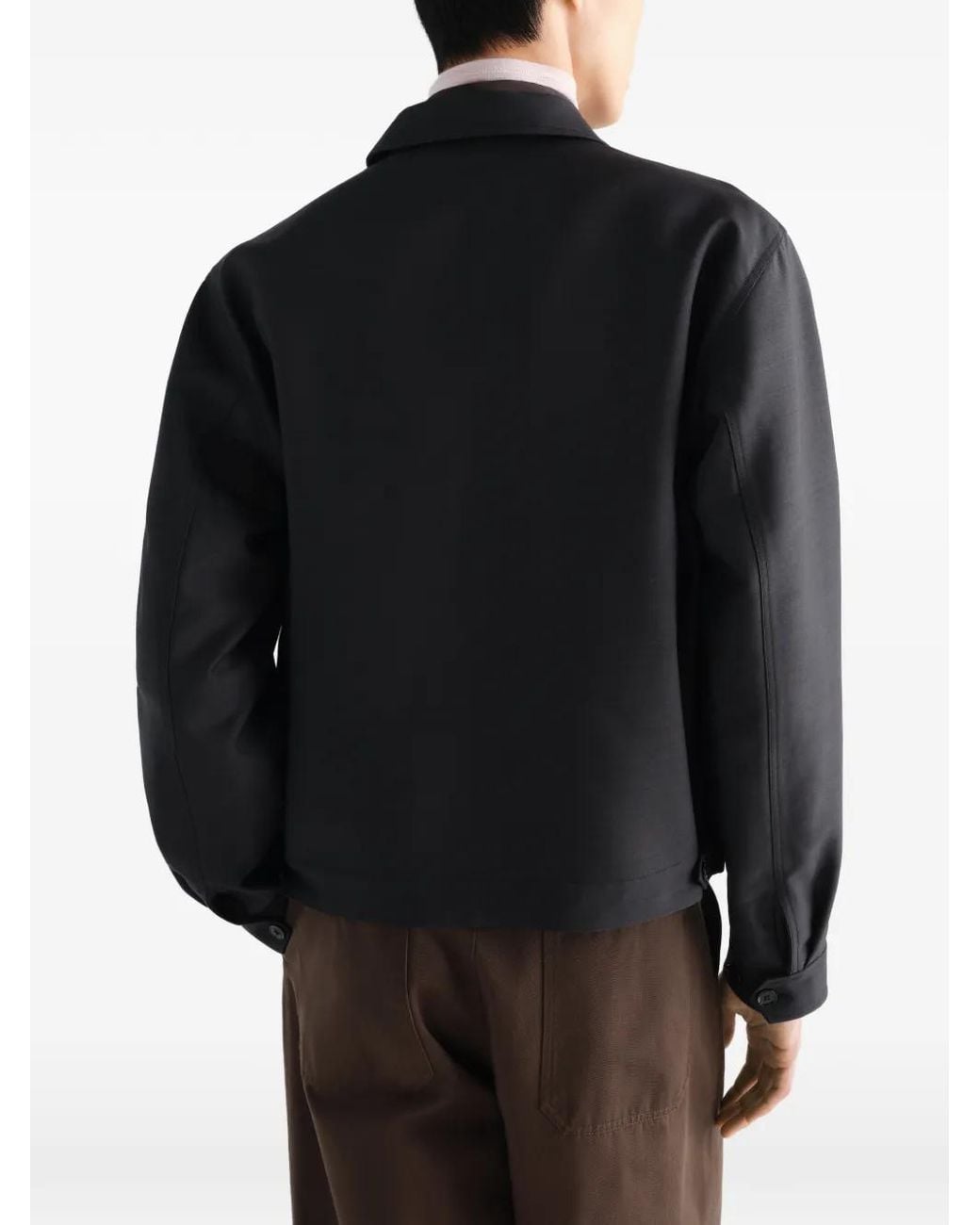 Lemaire Black Zipped Blouson for men