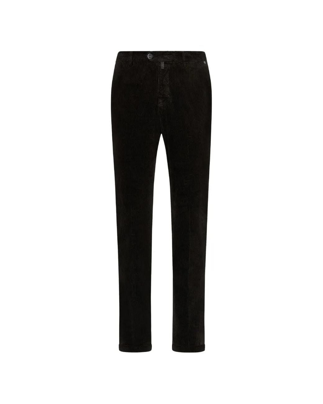 Kiton Black Cotton-Cashmere Tailored Trousers for men