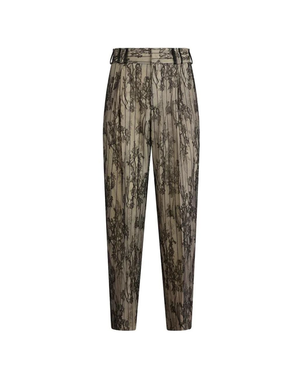 Moschino Natural Floral-Lace Trousers for men