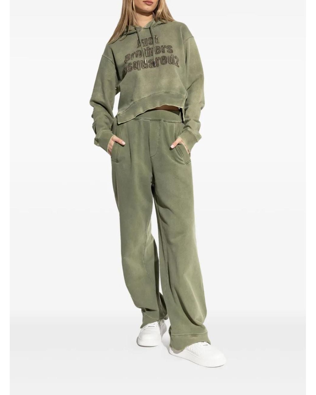 DSquared² Green Cotton Track Pants
