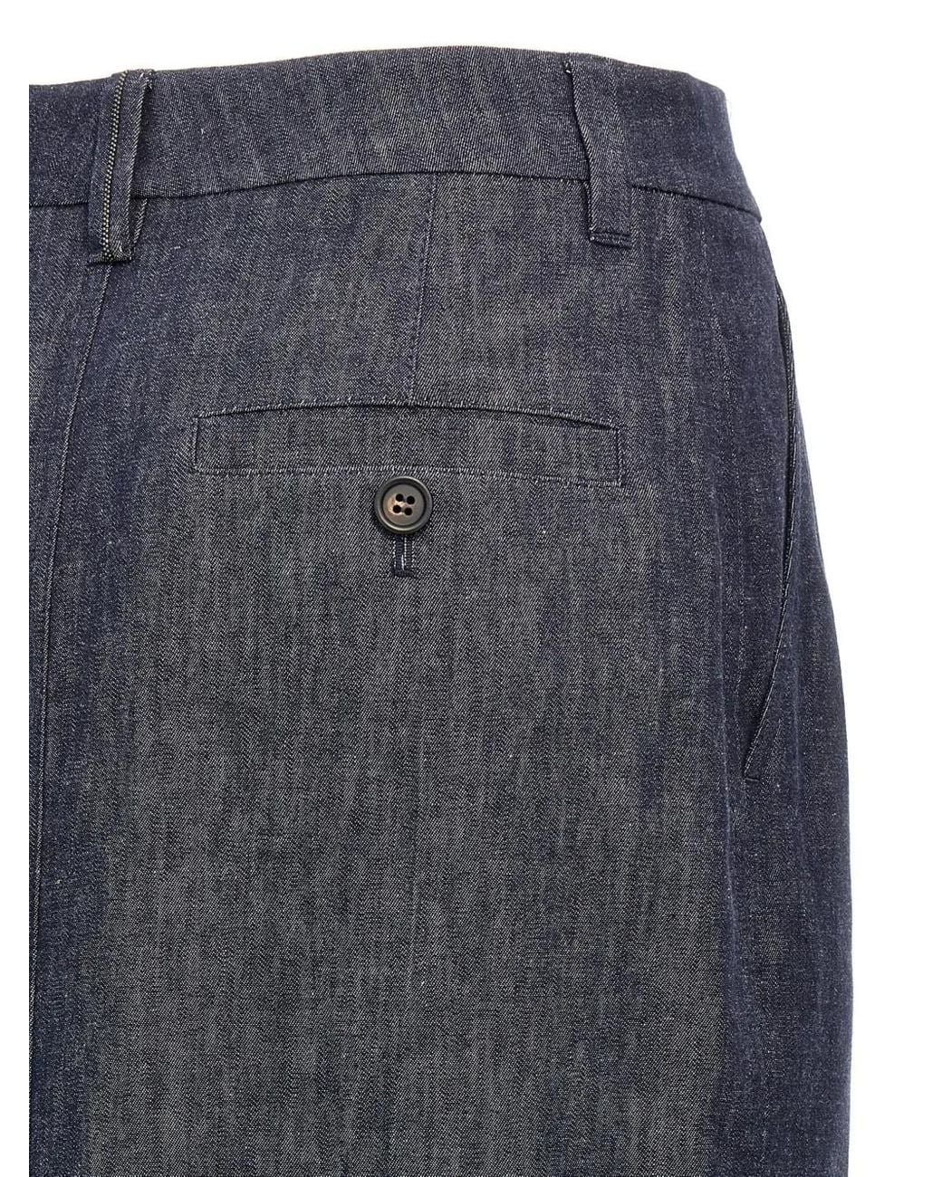 Brunello Cucinelli Blue Skirt Monile