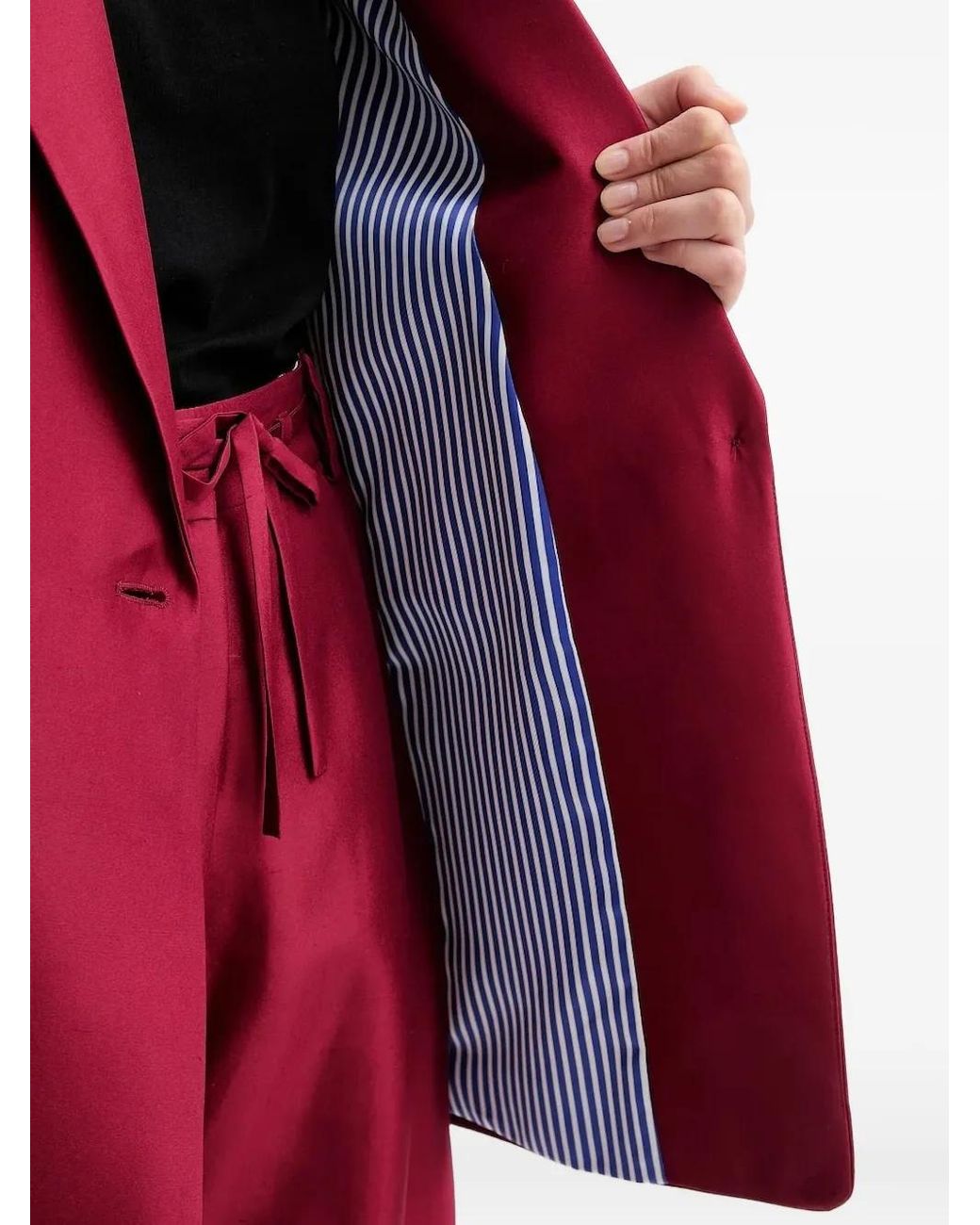 Munthe Red Patton Single-Breasted Blazer
