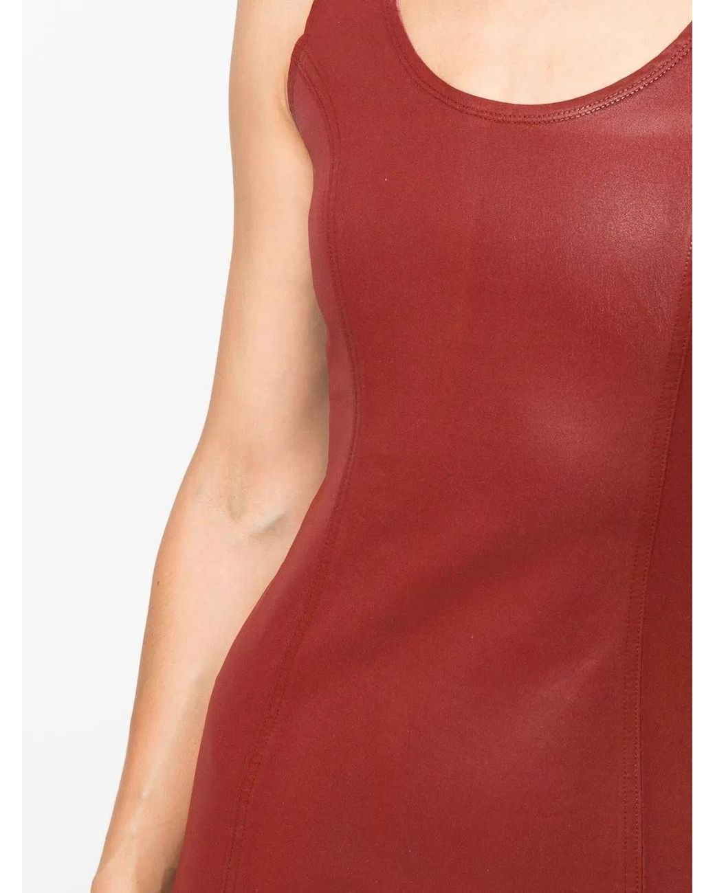 DIESEL Red Scoop-Neck Mini Dress