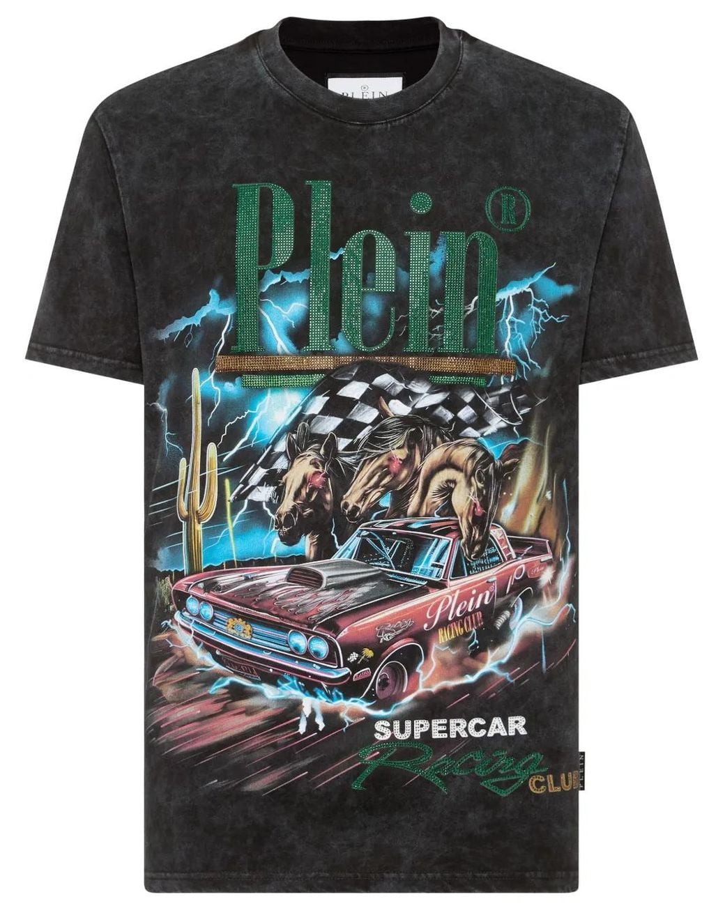 Philipp Plein Black Racing Club T-Shirt for men
