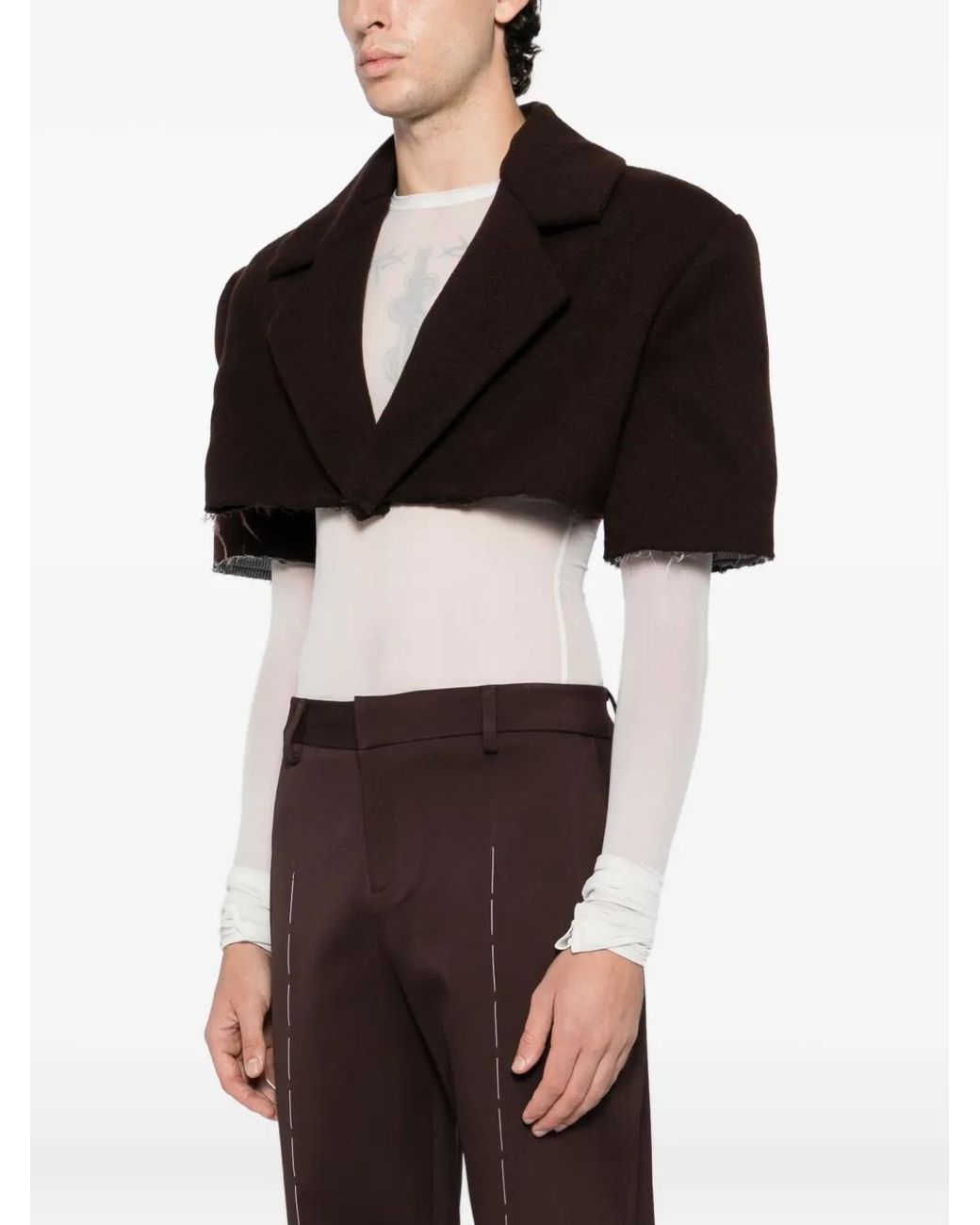 SONIA CARRASCO Black Cropped Jacket for men