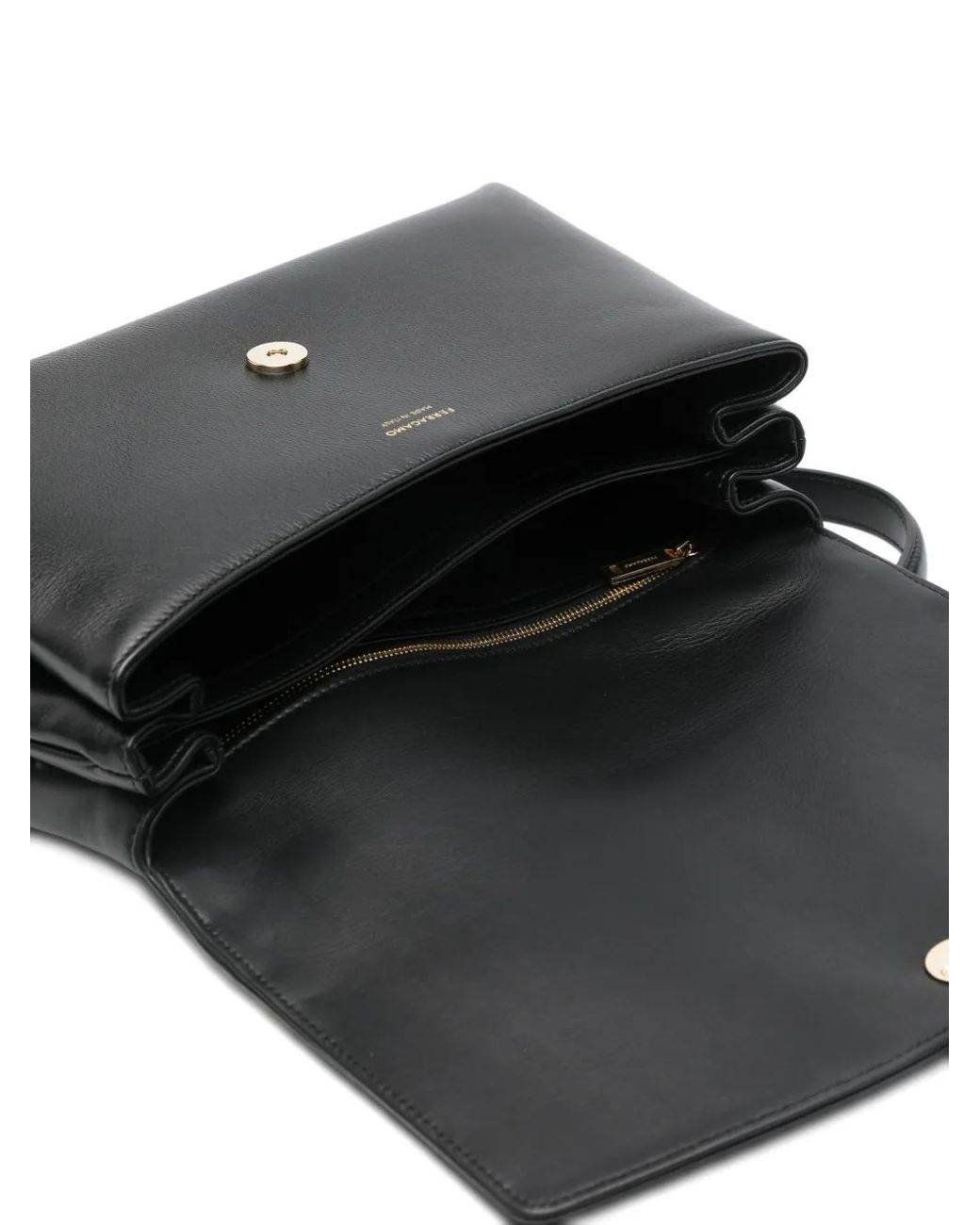 Borsa A Spalla S Con Battente di Ferragamo in Black