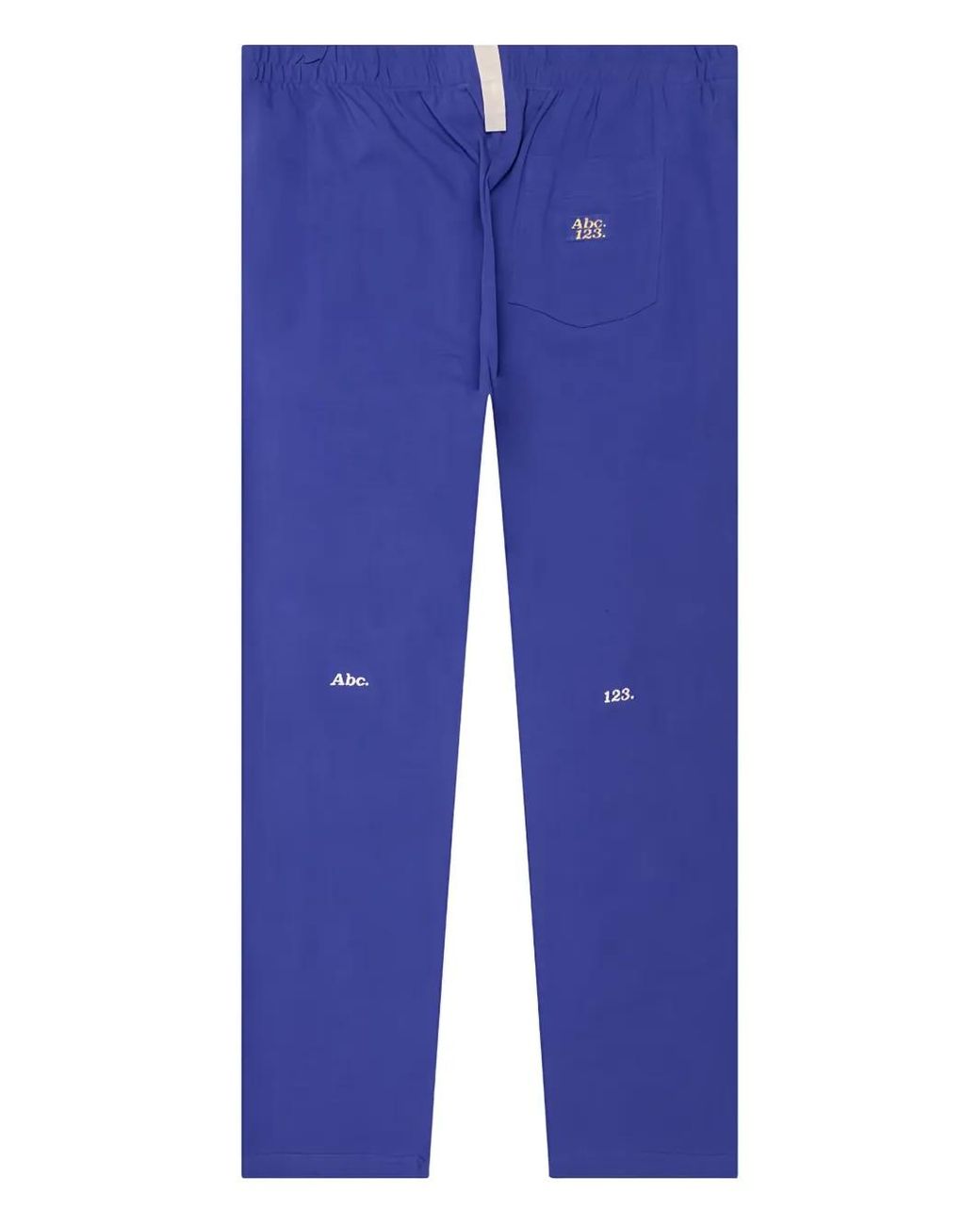 Advisory Board Crystals Blue Elasticated-Waist Logo-Patch Trousers for men