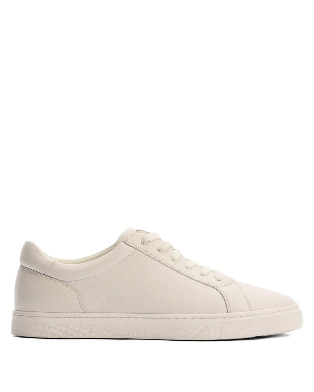 12 STOREEZ White 30Mm Lace-Up Leather Sneakers for men