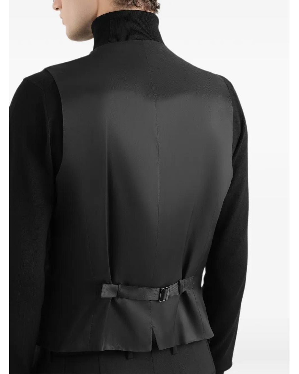 Dolce & Gabbana Black Sicilia-Fit Double-Breasted Three-Piece Suit for men