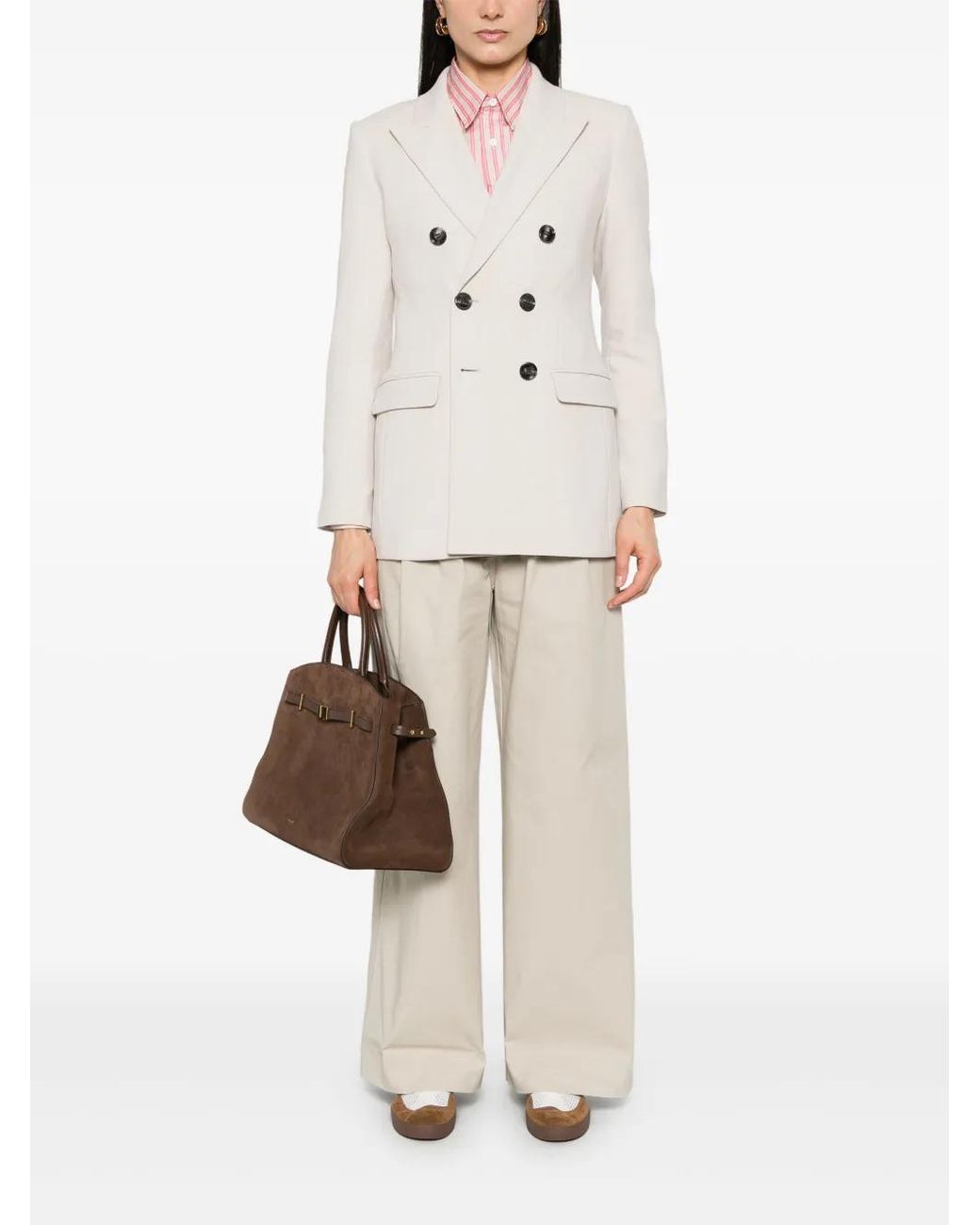 AMI Natural Tailored Double-Breasted Blazer