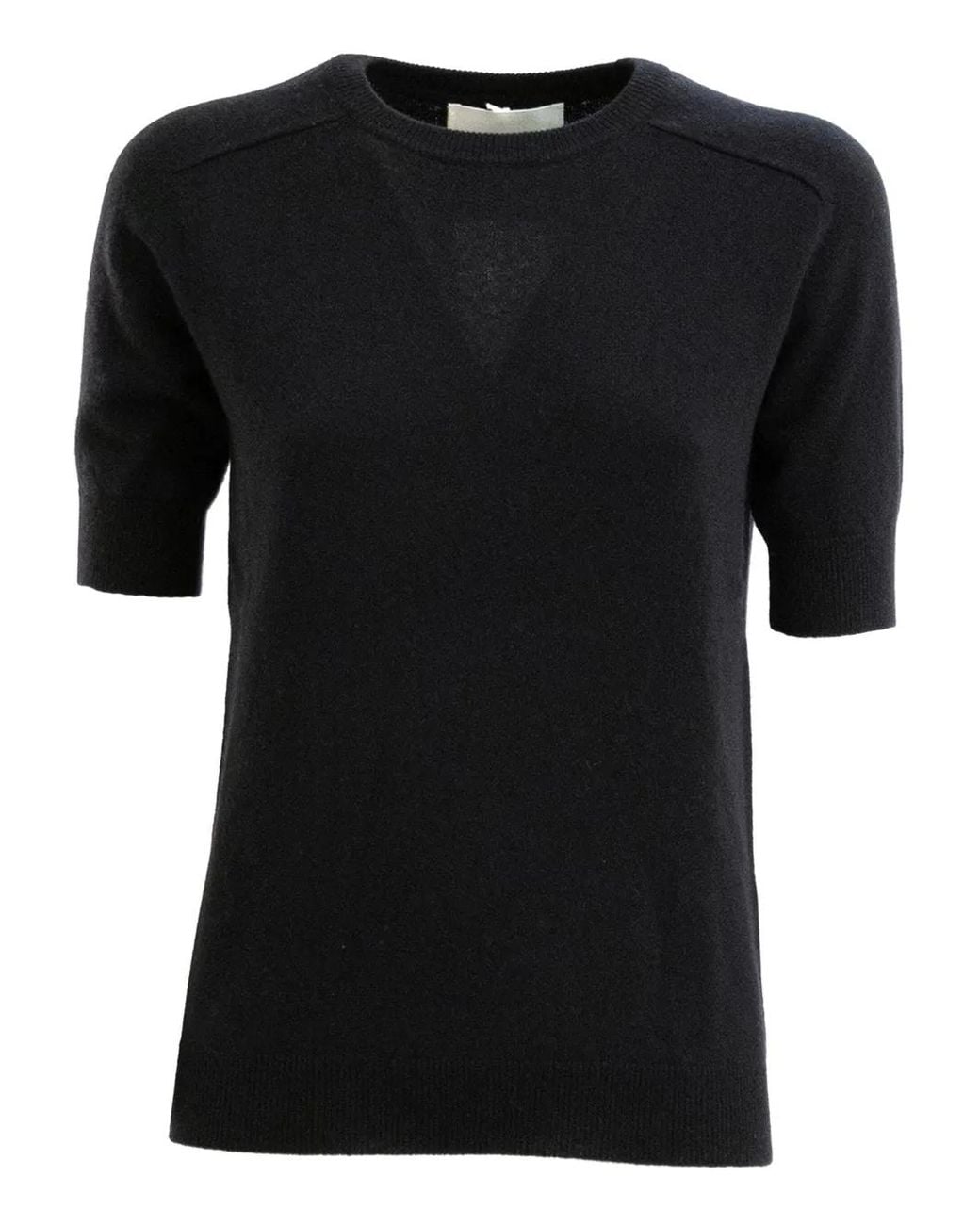 Lisa Yang Black Short-Sleeve Cashmere Sweater