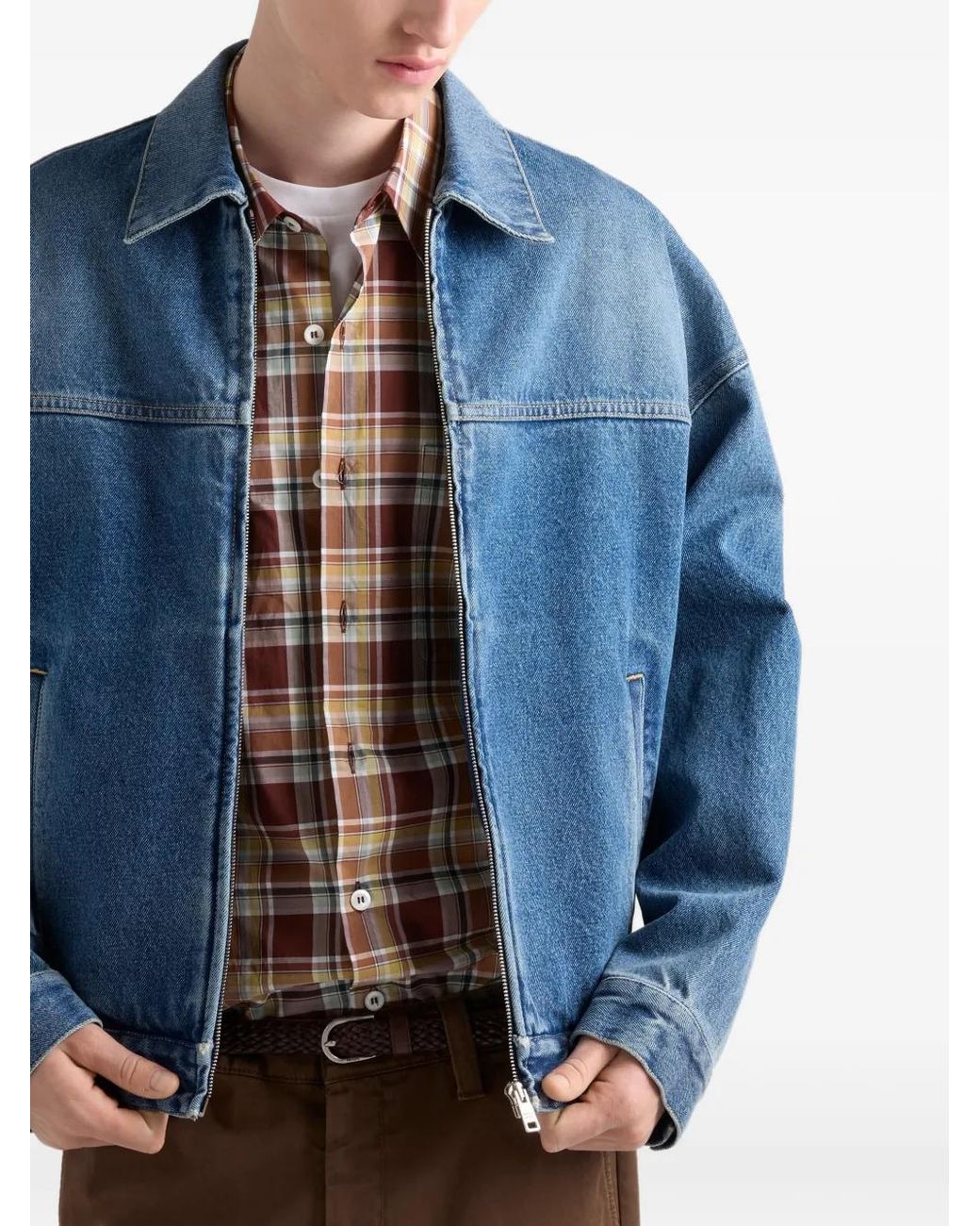 Prada Denim Jack in het Blue voor heren