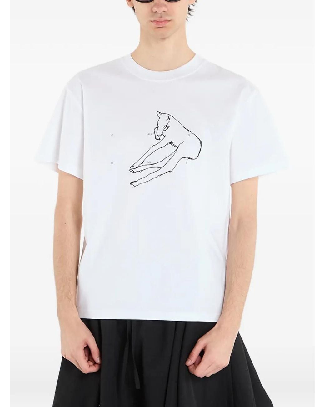 HELIOT EMIL White Colt T-Shirt for men