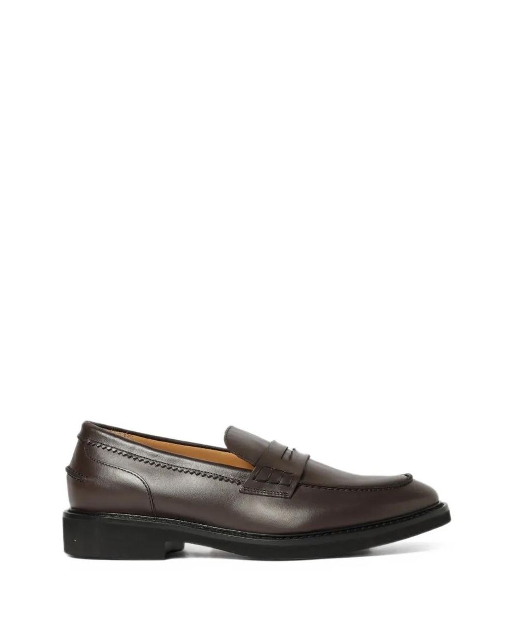 Anna F. Brown Leather Loafers