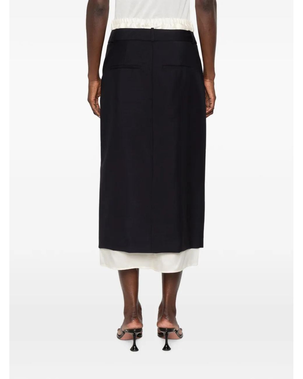 Rohe Black Boxer Layered Mid Skirt