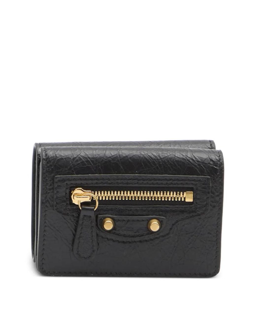 Balenciaga Black Mini City Zip Wallet