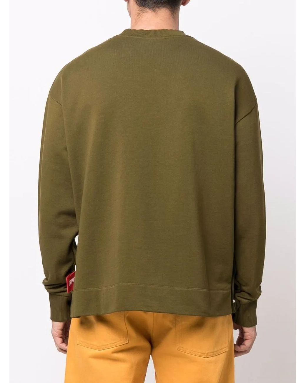 Camper Green Crew-Neck Organic Cotton Sweatshirt
