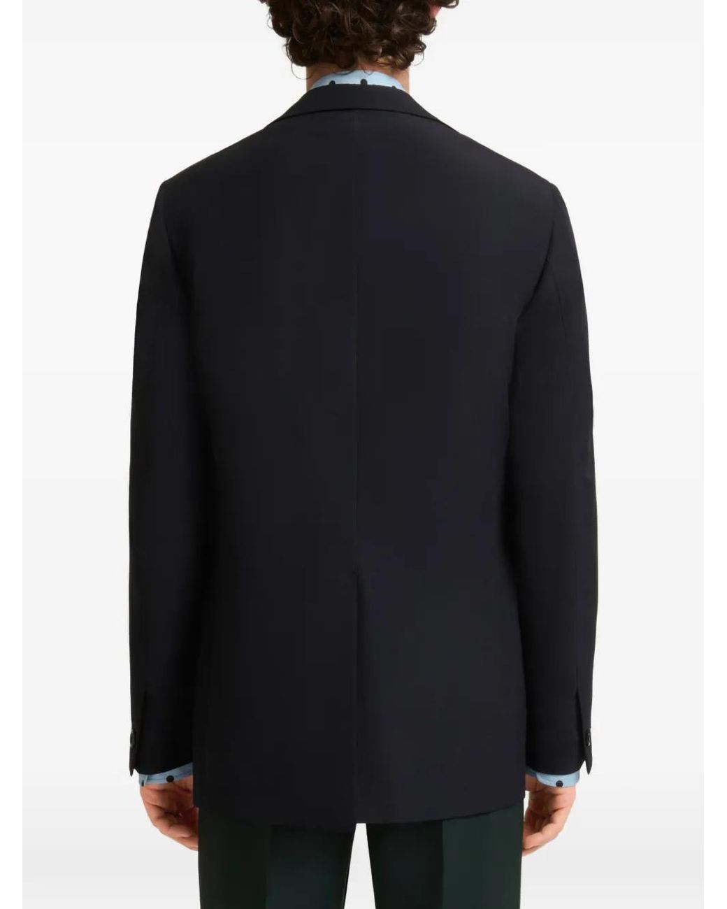 Marni Blue Single-Breasted Patch-Pocket Blazer for men