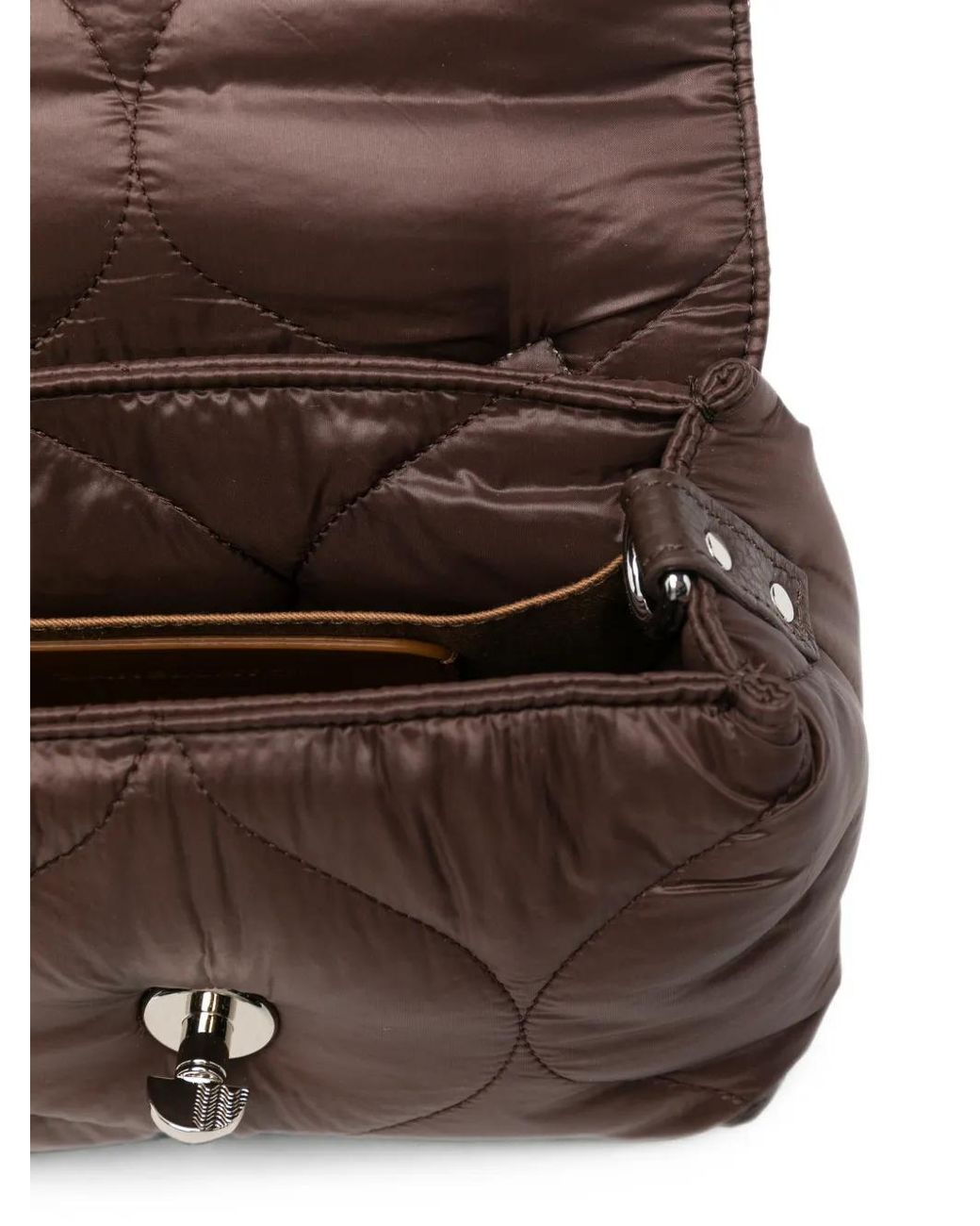 Zanellato Brown Quilted Postina Clutch Bag