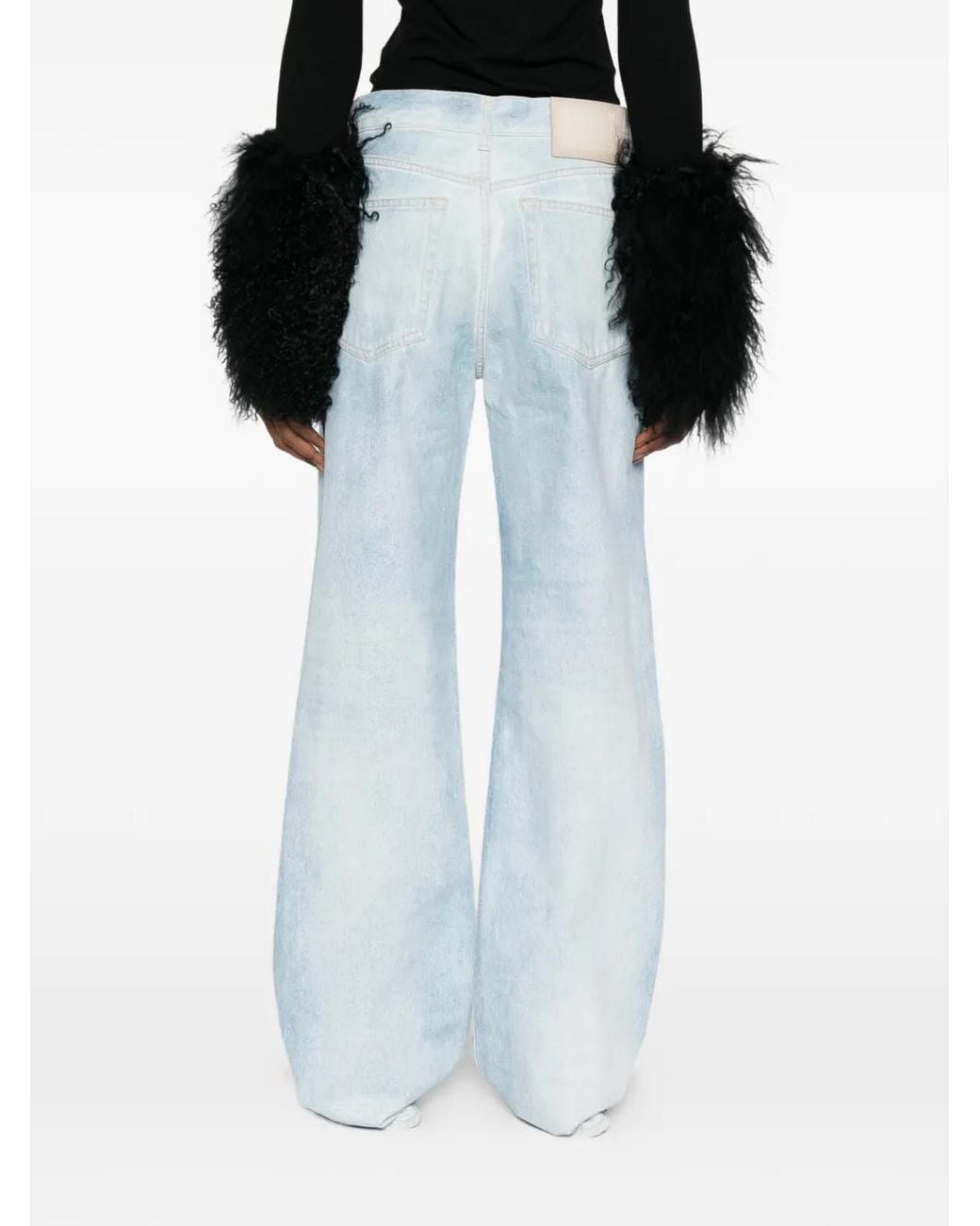 Haikure Blue Five-Pocket Belt-Loop Jeans
