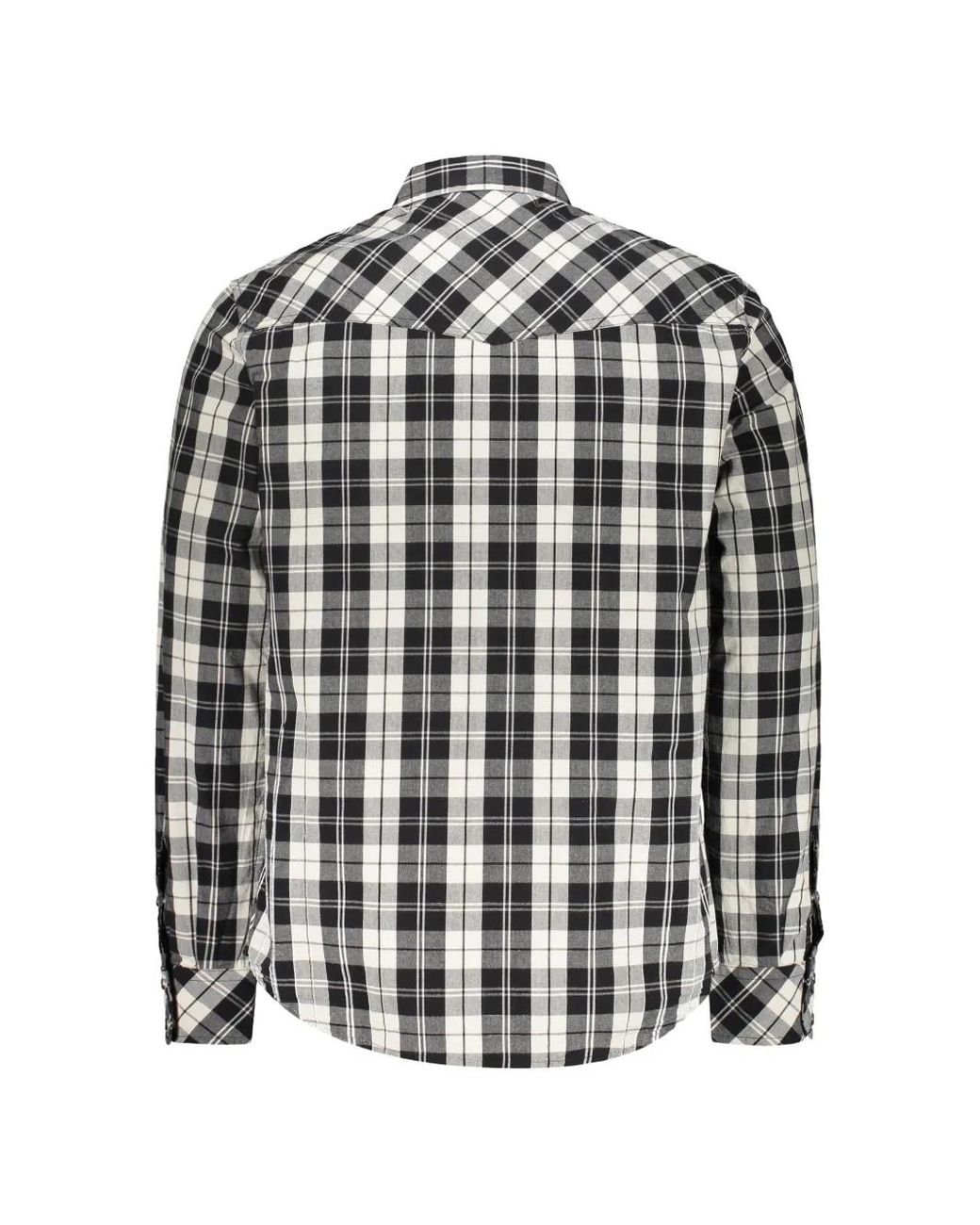 DIESEL Gray Checked Patch-Pockets Shirt for men