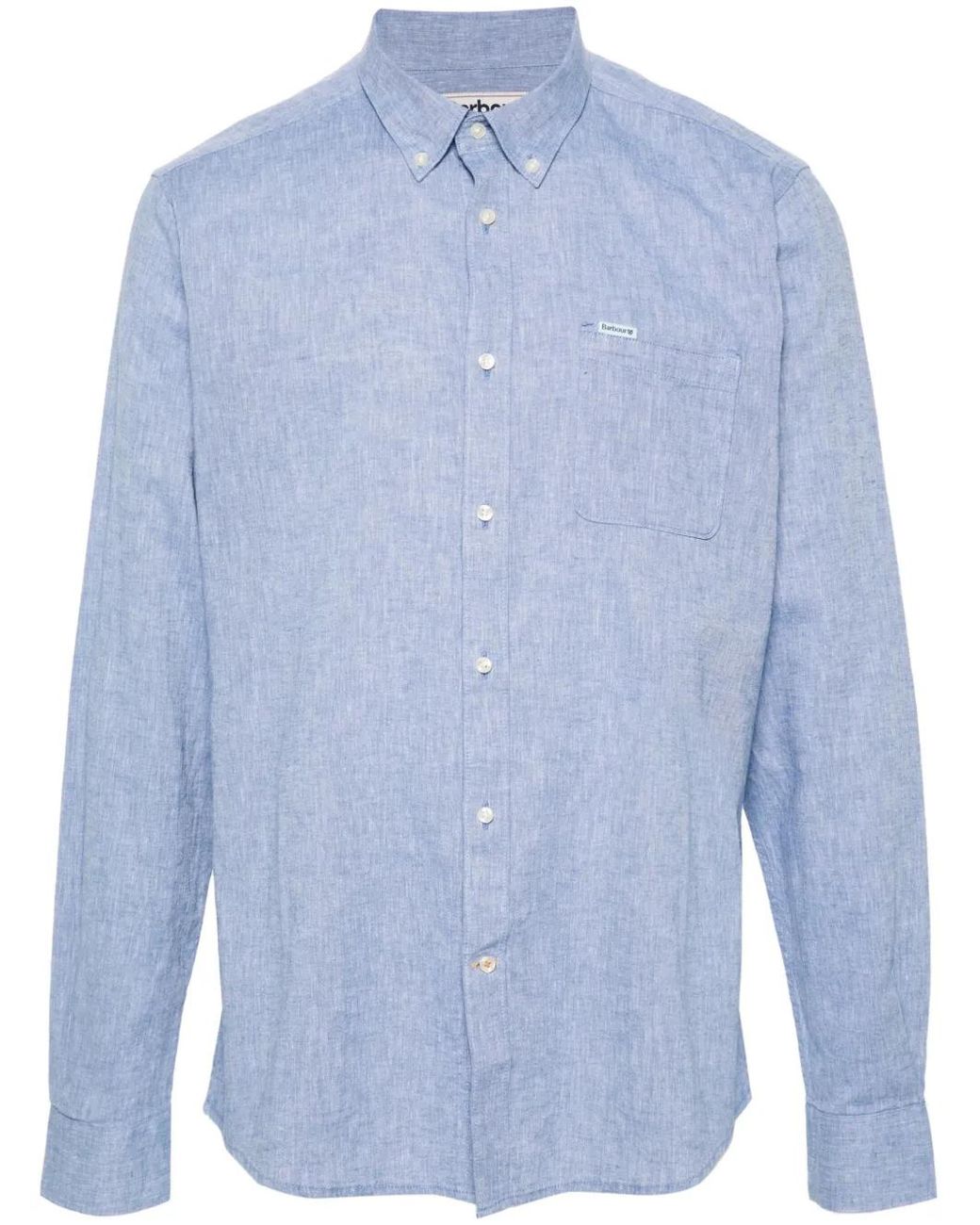 Barbour Blue Nelson Long-Sleeve Shirt for men