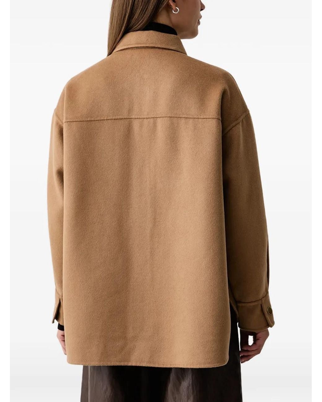 Kaos Brown Button-Up Pocket-Detail Jacket