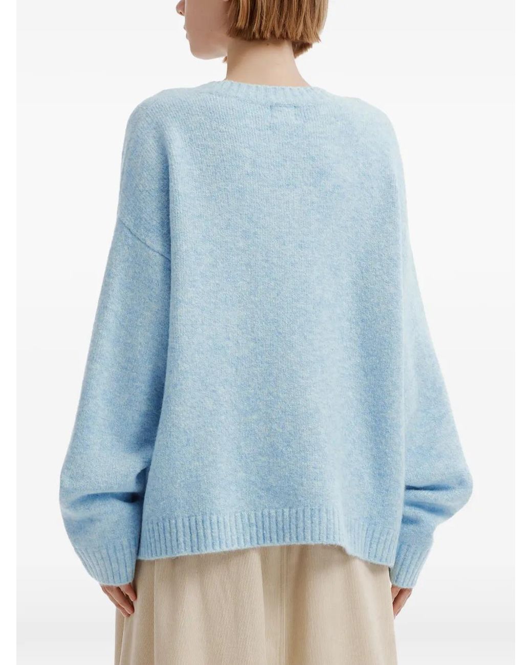 B+ AB Blue Cat-Motif Sweater
